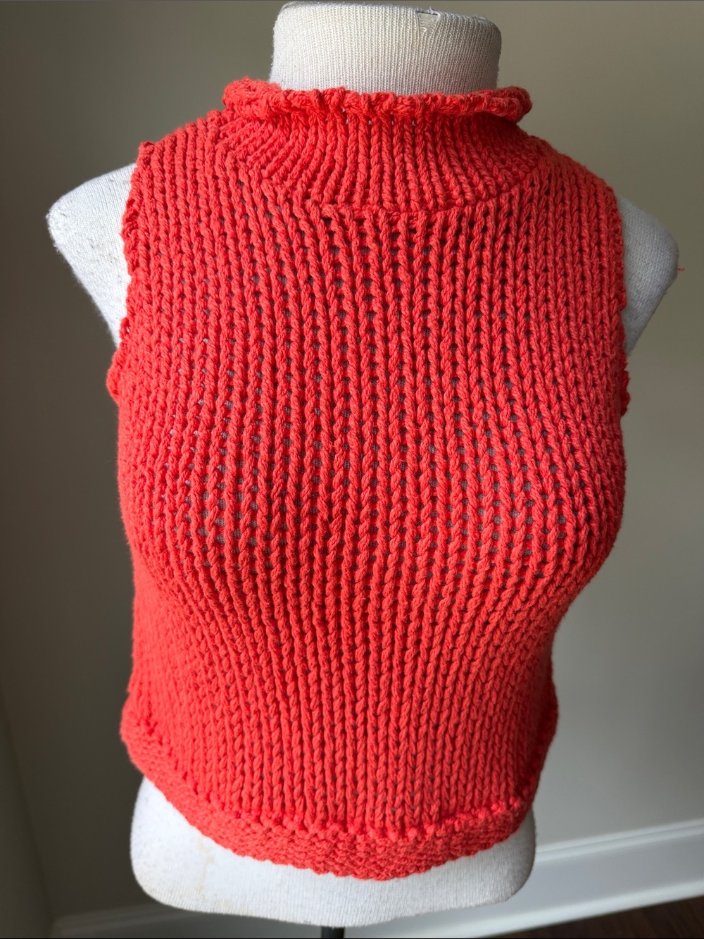 Cotton Emporium Sleeveless Coral Knit Tank